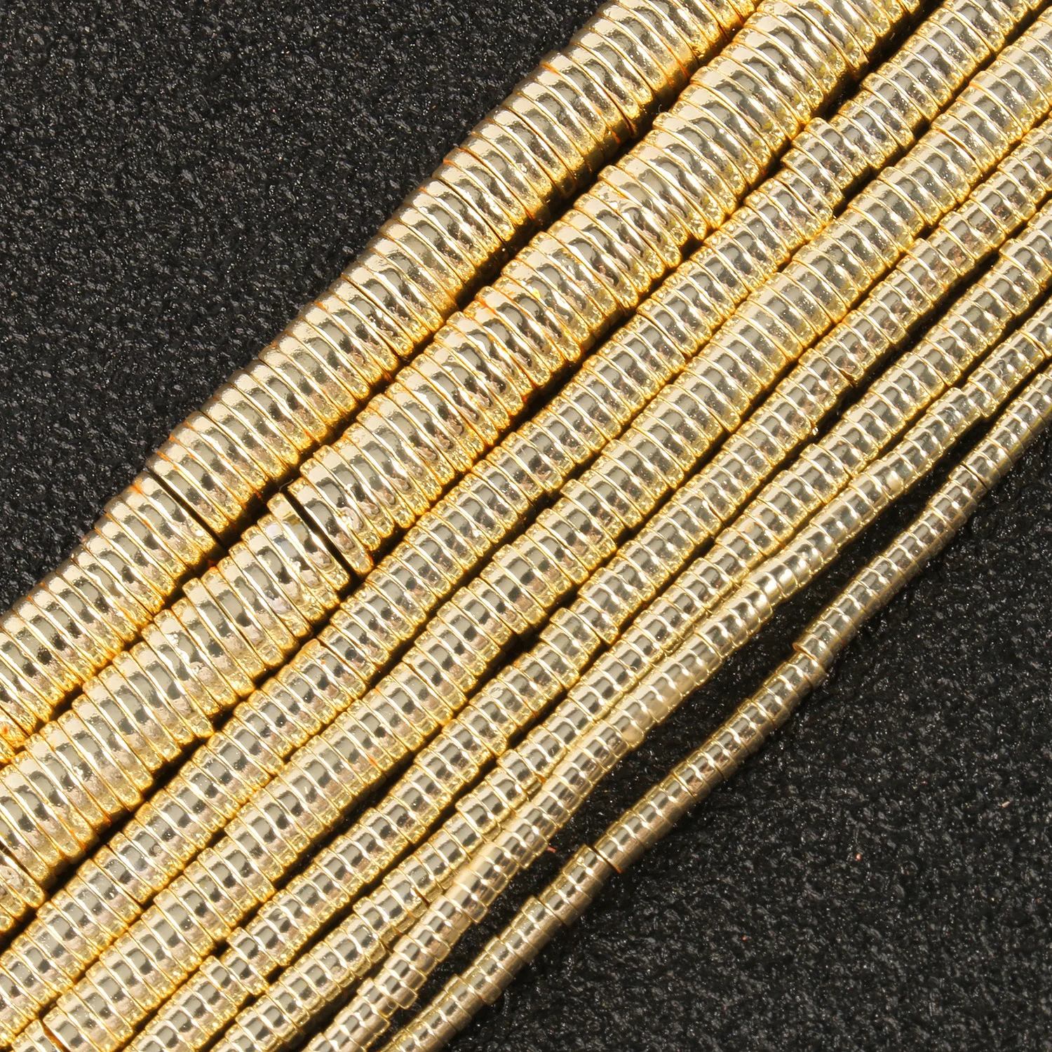 2/3/4/6mm Charms Flat Disc Gasket Beads Light Gold Plated Hematite Beads Natural Stone Loose Beads Jewelry For Handicrafts