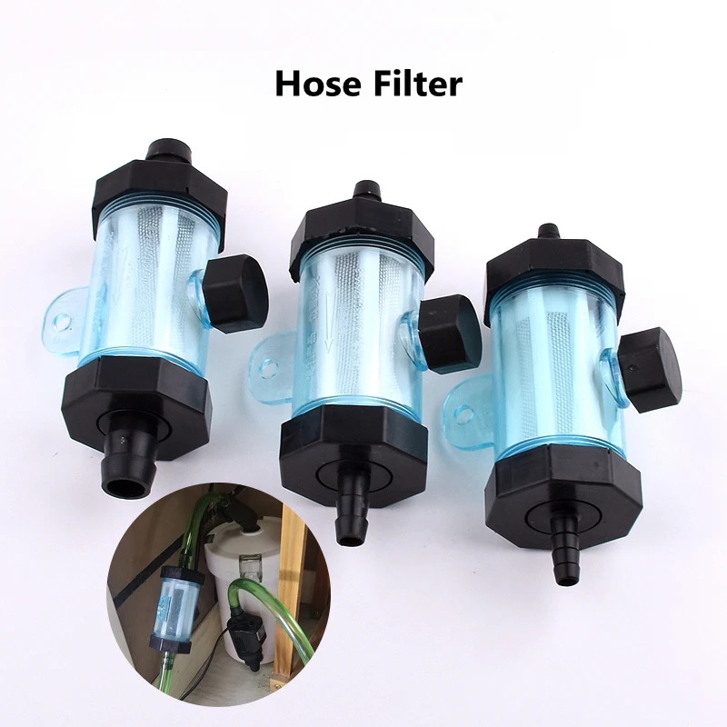 1PC 8/10/12/14/18/22mm Pagoda Hose Filter Garden Irrigation Fittings Aquarium Transparent Filter Fish Tank Water Pipe Filter