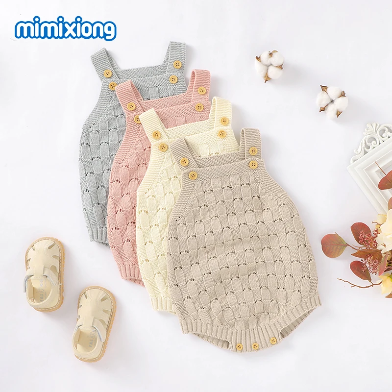 Baby Bodysuits Clothes Fashion Solid Knitted Newborn Bebes Body Suits Tops for Infant Boys Girls Jumpsuits Outfit One Piece Wear