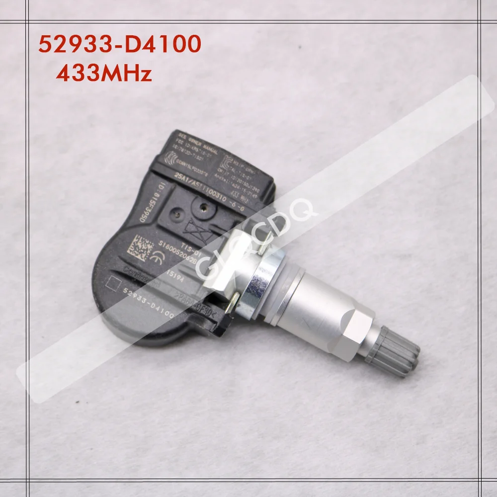 TMPS FOR 2016-2021 HYUNDAI IONIQ (AE) TIRE PRESSURE SENSOR TPMS 433MHz TYRE AIR PRESSURE 52933-D4100 52933-F2000 52933-D9100