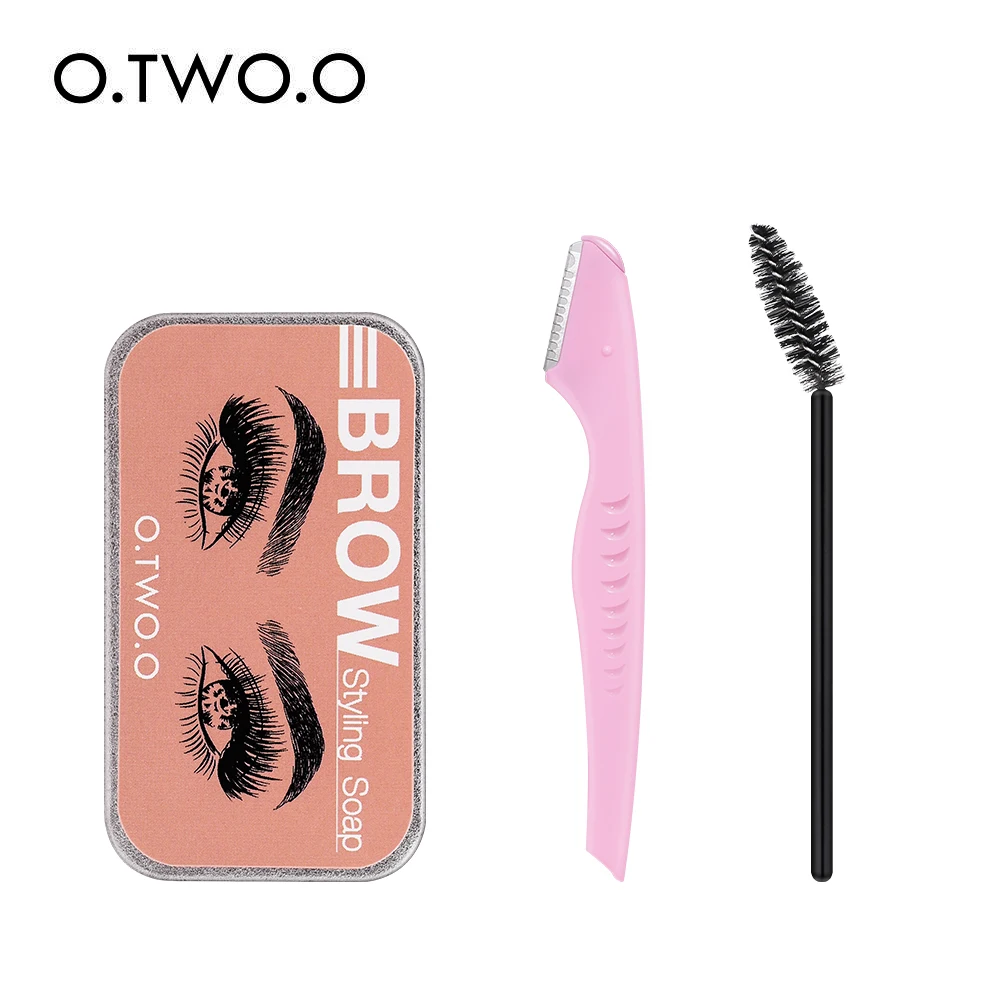 O.TWO.O Eyebrow Soap Wax With Trimmer Fluffy Feathery Eyebrows Pomade Gel For Eyebrow Lamination Makeup Soap Brow Sculpt Lift