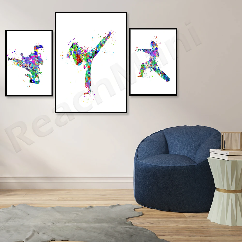 Karate Print Prints, Girls Girls Gifts Karate Art, Karate Posters, Karate Party Invitations, Karate Girls Prints
