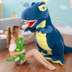 Sıcak 60cm/90cm karikatür dinozor peluş oyuncaklar hobiler büyük Tyrannosaurus Rex peluş bebekler dolması oyuncaklar çocuk Boys için klasik oyuncaklar