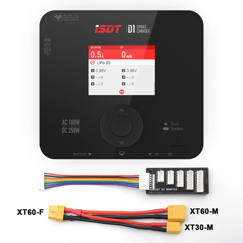 

ISDT D1 многофункциональное умное балансирующее зарядное устройство 1-6S Lipo 10 А Двухканальное AC 100 Вт DC 250 Вт для радиоуправляемых летательных аппаратов с неподвижным крылом