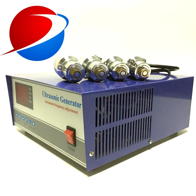 25KHK أو 28KHZ أو 40KHz تردد اختياري 200W بالموجات فوق الصوتية الأنظف امدادات الطاقة مع 4 قطعة 50W محول