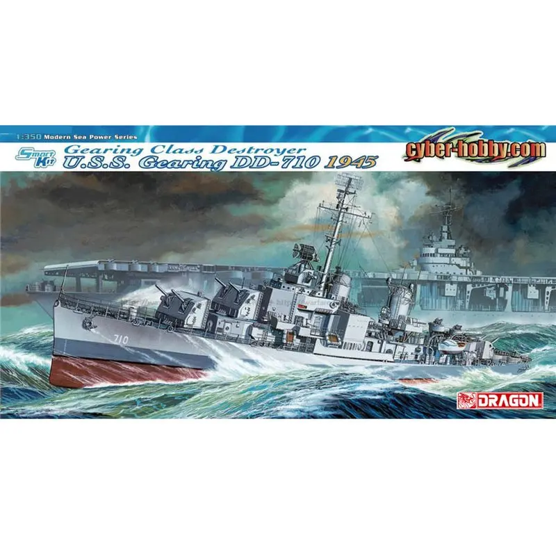 

DRAGON 1029 1/350 U.S.S. Gearing Destroyer DD-710 1945 - Scale Model Kit