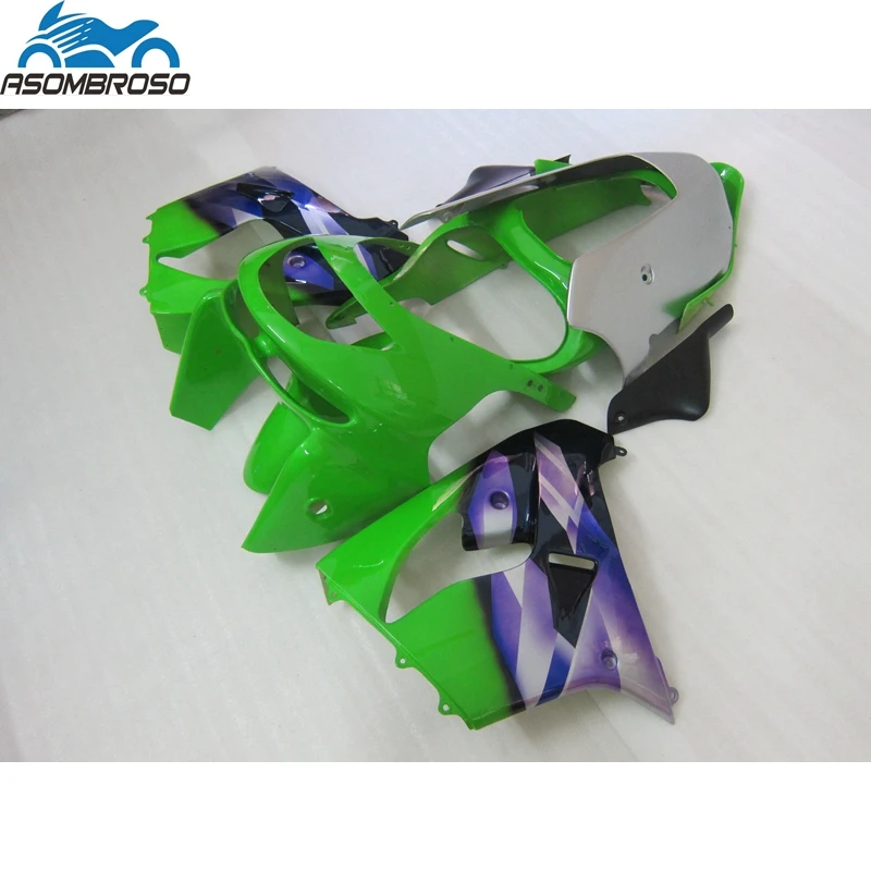 

Custom Paint Injection Motorcycle parts for Kawasaki Ninja ZX9R fairing kit 1998-1999 green purple fairing set zx9r 98 99 YF48