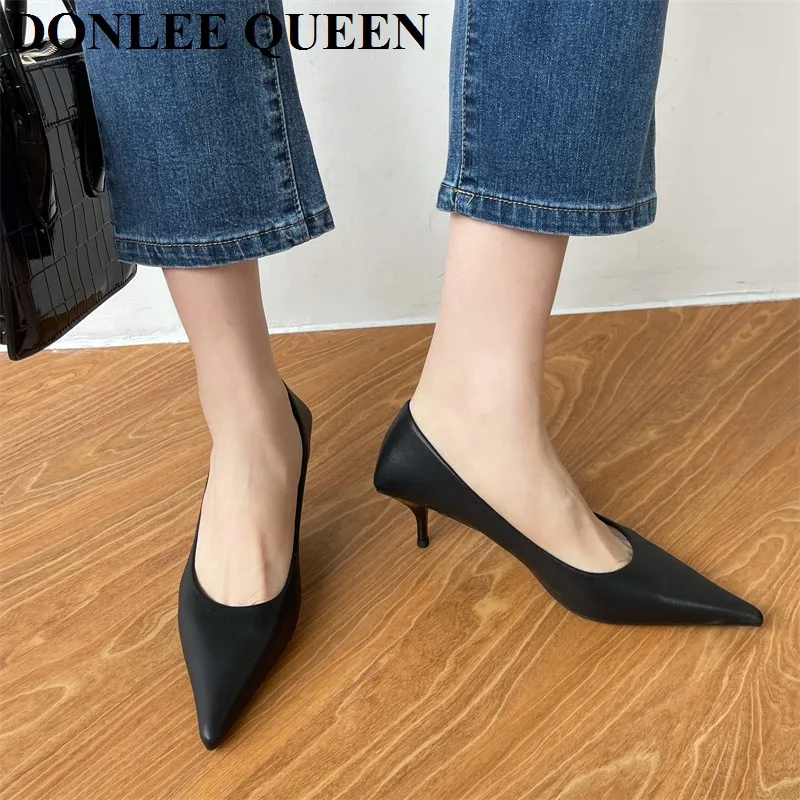 New Fashion Pointed Toe Thin High Heel Shoes Women Elegant Pumps For Party Dress Shoe Candy Colorful Decoration Zapatillas Mujer