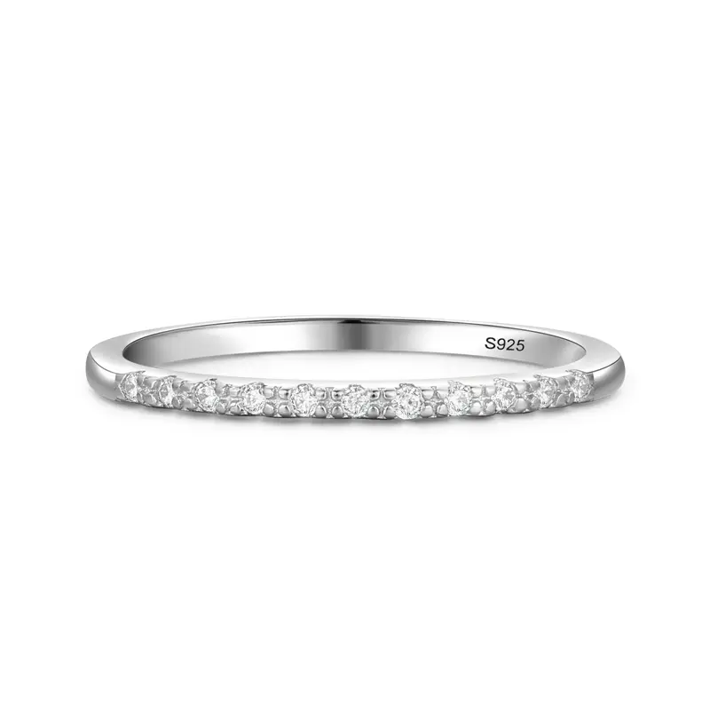 Ailmay 925 Sterling Silver Minimalist Fashion Stackable CZ Rings For Women Minimalist Fine Jewelry 2021 New Style - Image 7