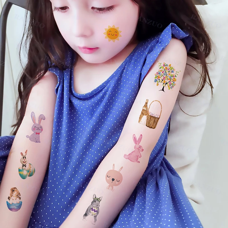 Autocollants de Tatouage Temporaire pour Enfant, Kit de Tatouage de Dinosaure, Mignon, Art Corporel, Petits Autocollants Imperméables
