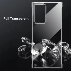 Transparent Frameless Hard PC Plastic Case for Samsung Galaxy S21 S20 S23 FE S22 Plus S24 Ultra S9 S10 Plus Note 20 10  9 Cover