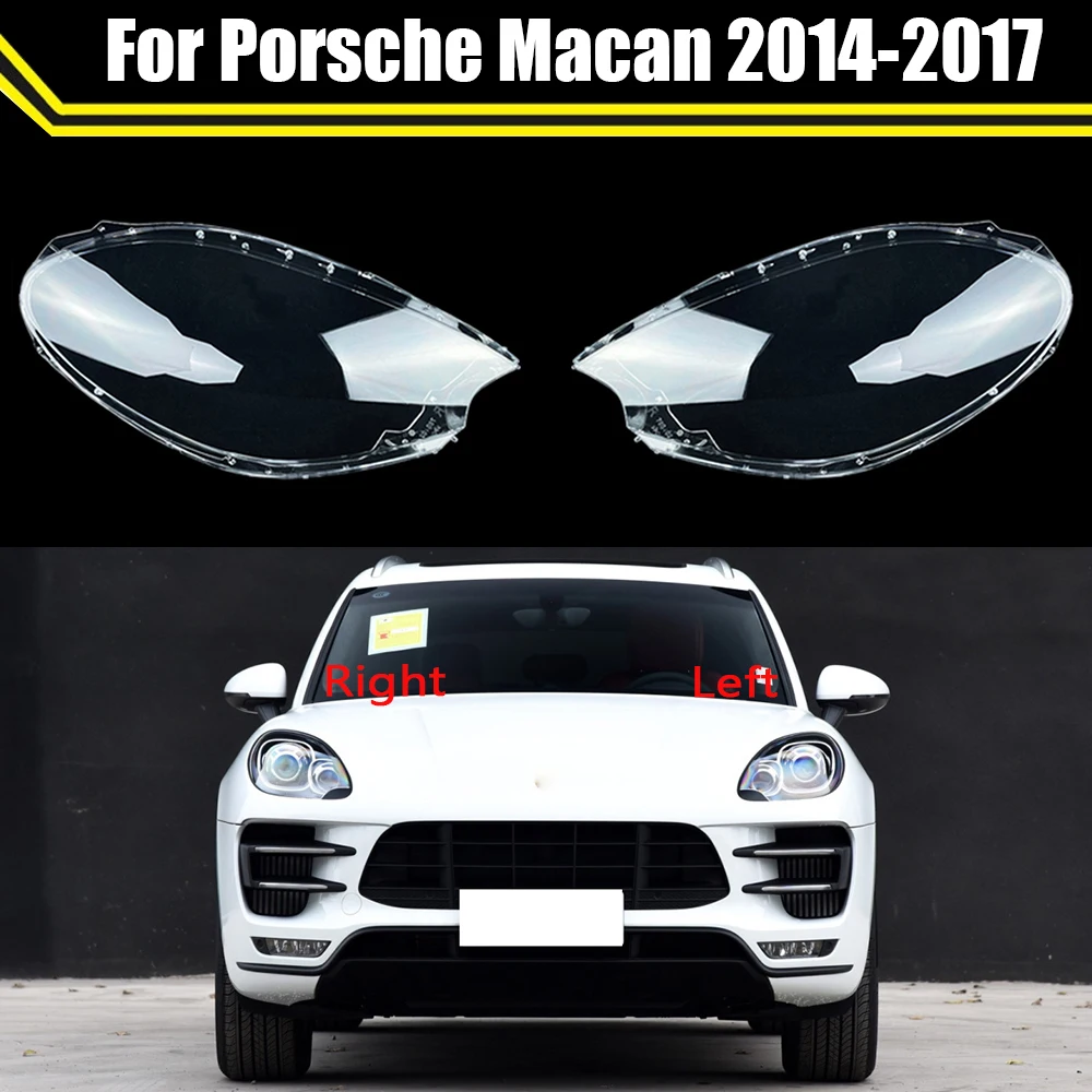 

Car Headlamps Cover Transparent Lampshades Lamp Shell Headlight Glass Lens Covers Styling For Porsche Macan 2014 2015 2016 2017