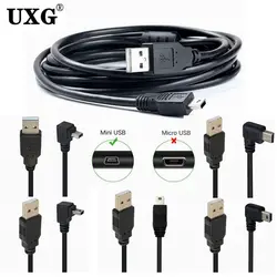 USB 2.0 męski na Mini USB 5pin w górę lewego prawego kątowego kabla 90 stopni 0.25m 0.5m 1.5m 3m dla kamery GPS MP3 4 Tablet dysk twardy