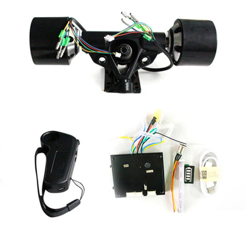 DIY Dual Drive 70mm 83mm 90mm 180W 250W 350W Electric Skateboard Hub Motor Truck Kits ESC and controller remote Skate Board