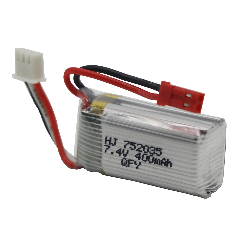 7.4V 400mAh Lipo Battery with Charger Set For RC Airplane Quadcopter Drone Helicopter Toy Spare Parts 7.4V battery with JST Plug