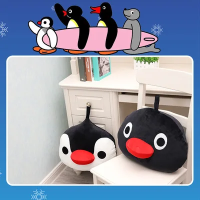 Genuine Pingu Penguin Family Down Cotton Plush Pillow Office Sofa Lunch Pillow Plush Toys Stuffed Toy Doll