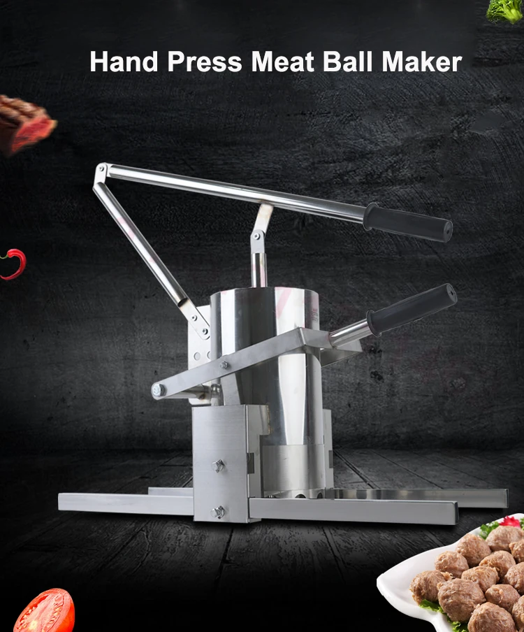 Manual Meatball Maker Pork Meat Ball Extruder Stainless Steel Hand Press Vegetables Fish Meatball Forming Machine