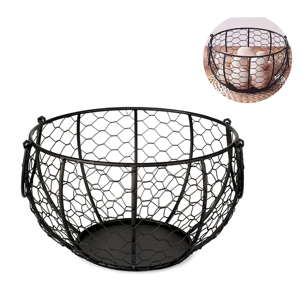 

Metal Egg Storage Container Modern Large Egg Dispenser Fruit Vegetable Egg Storage Basket For Soft Hard Boiled Egg