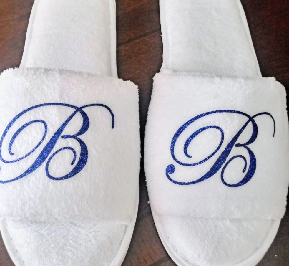 

custom bridal party Gifts bride Wedding Slippers,Personalised maid of honor Open Toes slippers mother of the groom Flower girl