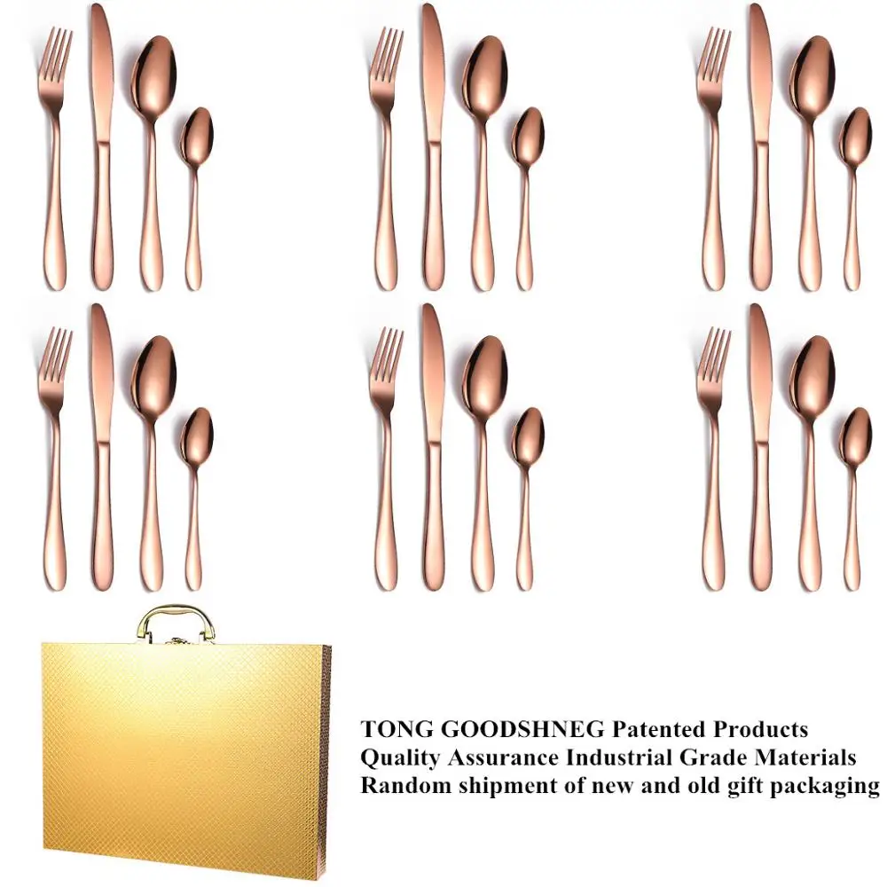 Dining Flatware Utensils set for 6,Silverware Set for gift,Luxury Cutlery Set Dinner Knife,Dinner Forks,Dinner Spoons,Teaspoons