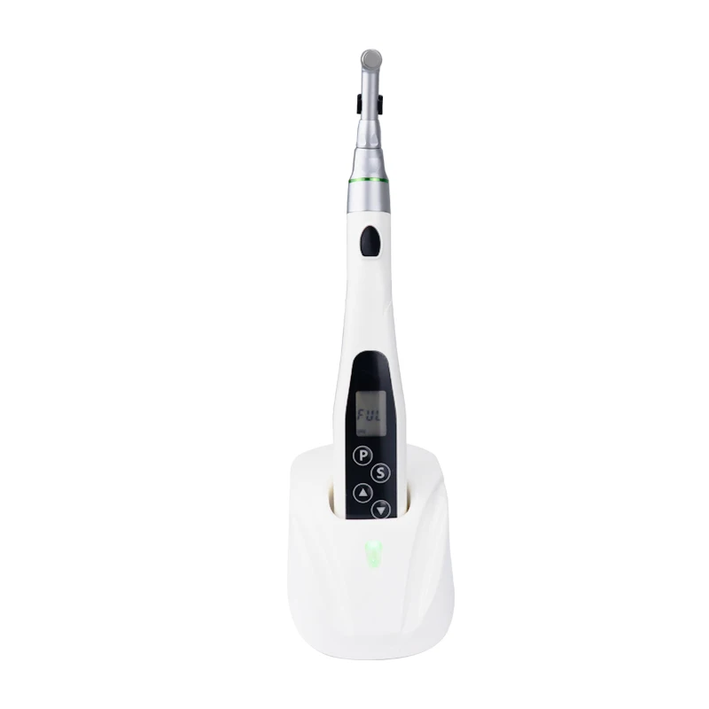 Wireless Dental LED Mini Endo Motor Treatment Root Canal Therapy Instrument Cordless with 16:1 Reduction Contra Angle