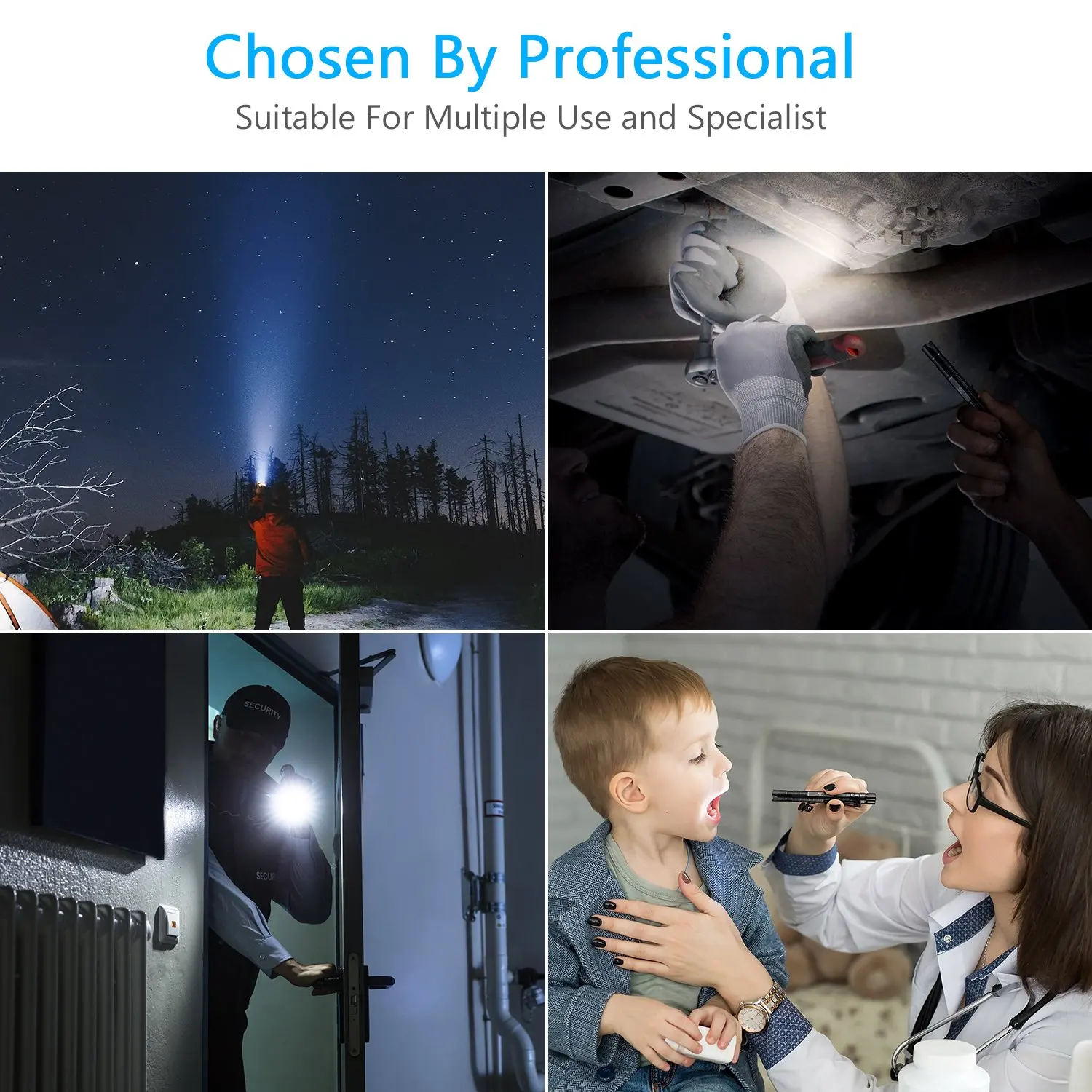 8000LM Portable Mini Pen Holder Flashlight Pen Clip Torch Work Light Waterproof Pen Light Pocket Flashlight