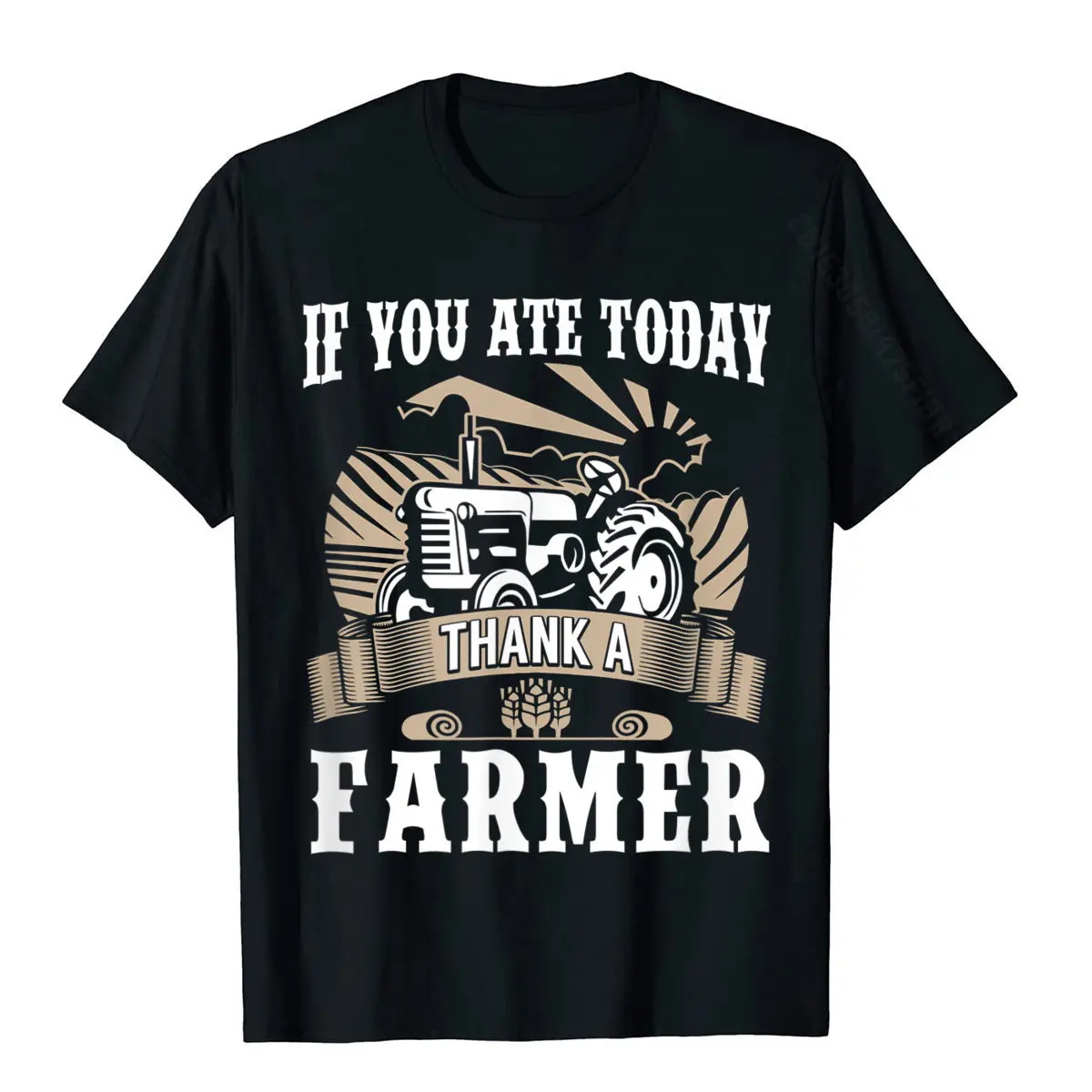 Landwirtschaft Lebensmittel T-Shirt Wenn Sie Aß Heute Ich Danke Farmer Organische Beliebte Männlichen T Shirts Drucken Tops T Shirt Baumwolle Gedruckt auf