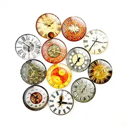10PCS/lot Round 8-25MM Clock Glass Cabochon for make bracelet necklace for women 2019 earring pins brooch craft supply