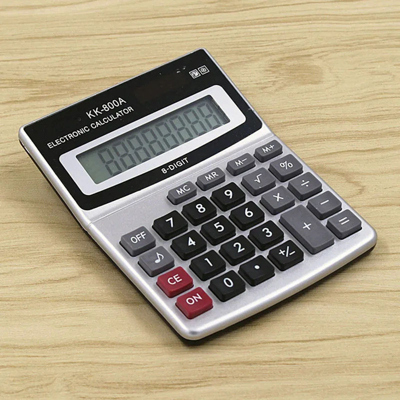 KK-800A-Calculadora electrónica de 8 dígitos, dispositivo con pantalla de tamaño pequeño, 8 A, suministros de oficina, Calculadora de impuestos