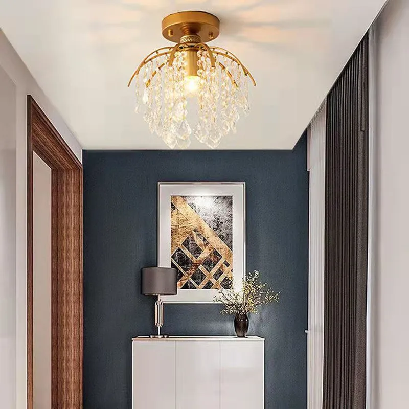 Crystal Entrance Indoor Ceiling Lamp Ceiling Light Corridor Aisle Store Coffee Shop