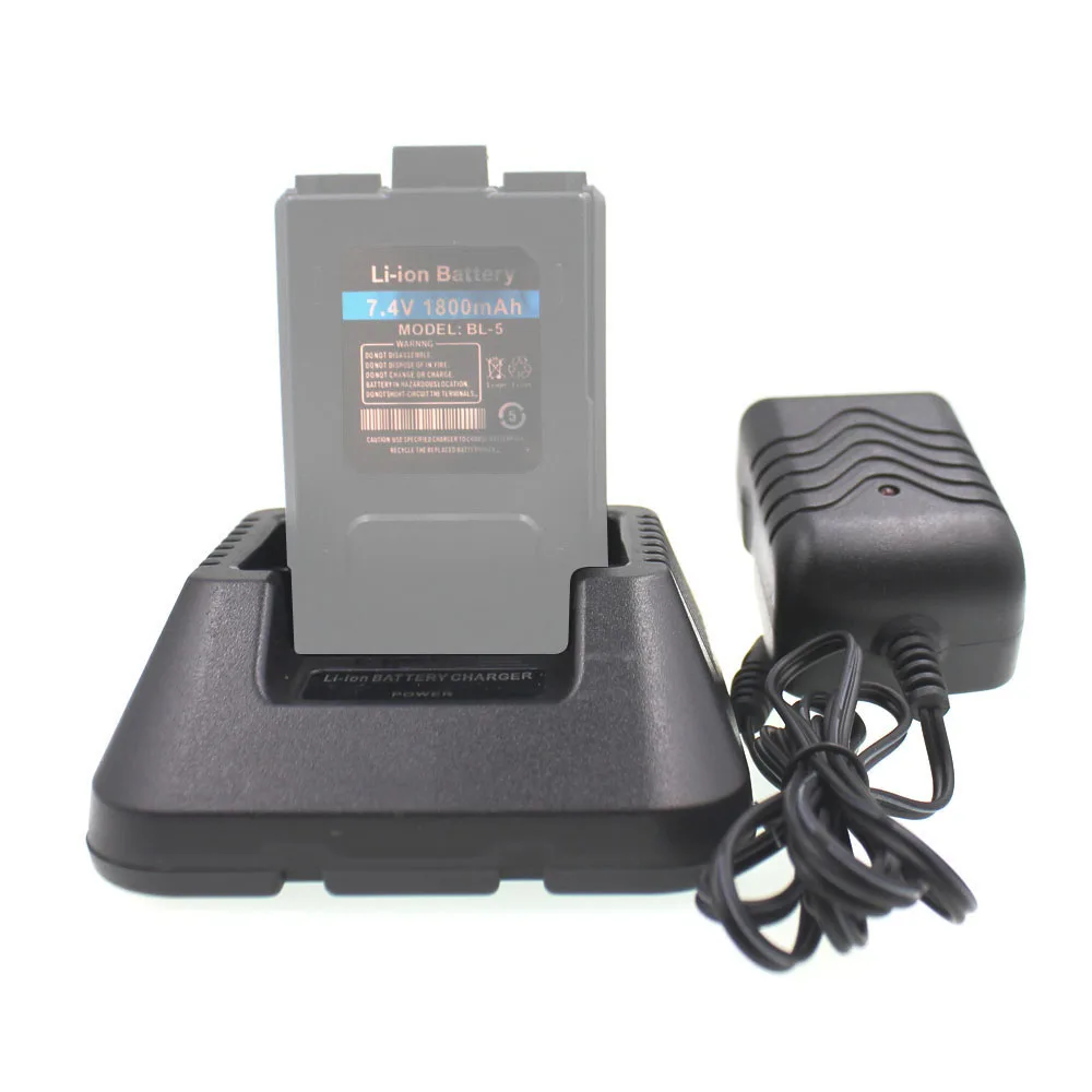 Caricabatterie originale per BAOFENG UV-5R DM-5R UV-5RA Serie UV-5RB Adattatore di alimentazione per radio bidirezionale e desktop per batteria