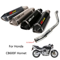 EU Edition for Honda CB600F Hornet 600 Motorcycle Exhaust Pipe Mid Pipe Slip On 51mm Muffler 370mm Escape Removable DB Killer