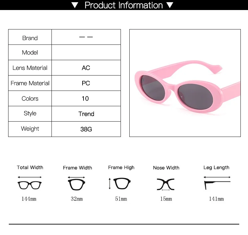 Mode Oval Sonnenbrille Vintage Marke Designer Platz Retro Sonnenbrille Weibliche Dame Brillen Gelee Farbe Shades UV400 – Detail 6