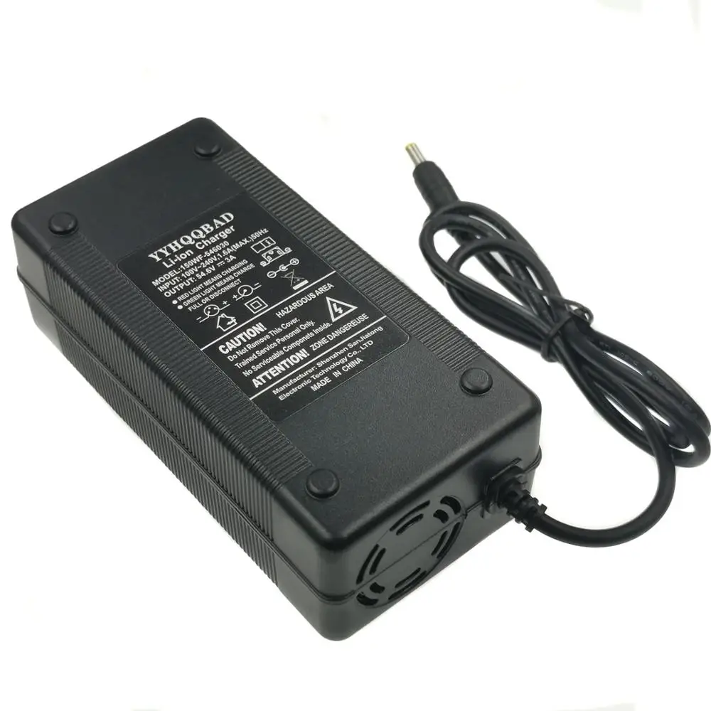 54.6V 3A Battery Charger For 13S 48V Li-ion Battery  lithium battery Charger High quality Strong heat dissipation..