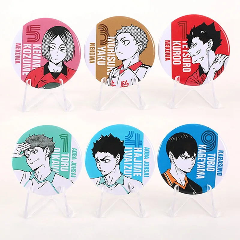 Anime Enamel Pin Badge Volleyball Figure Cosplay Button Brooch Bags Backpack Badge Gifts