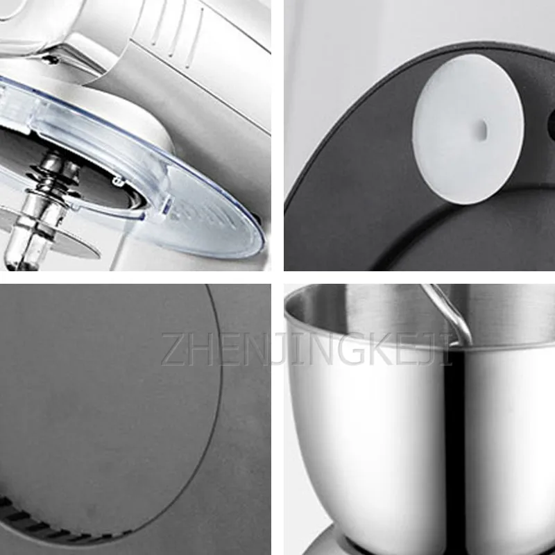 가정용 셰프 머신 데스크탑 스테인레스 스틸, 다기능 믹싱 하모니 표면, 작은 음식 거품기 반죽 기계, 1000W, 220V