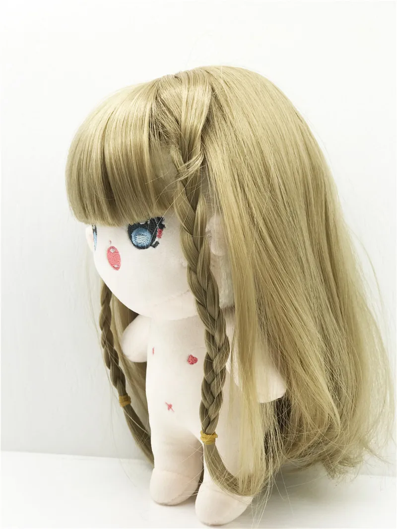 Mềm Mại 20Cm Tóc Búp Bê Tóc Giả Dài Thẳng Mái Tóc Vàng Có Thể Làm Nhiều Kiểu Tóc Tự Làm Phụ Kiện Búp Bê