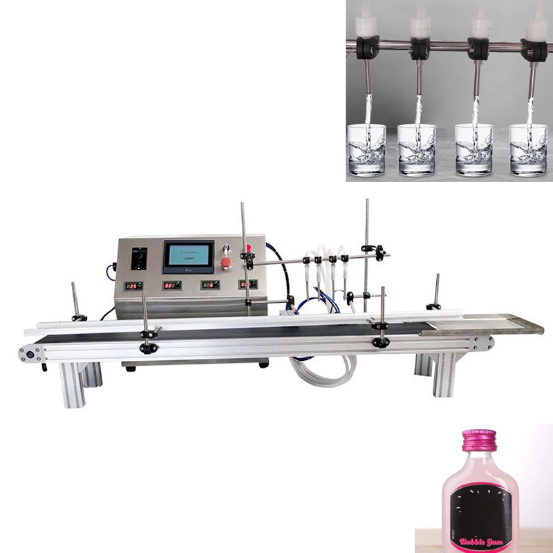 

Factory small four head perfume oil beverage juice bear water bottle automatic liquid filling machine