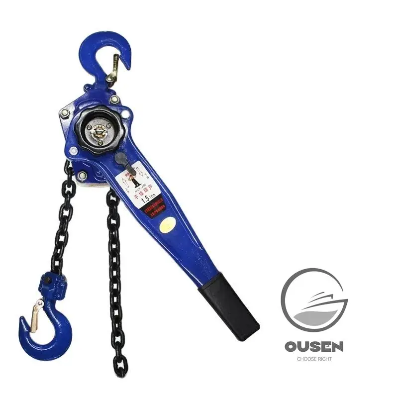 0.75/1T 1.5M Lever Hoist Tightener Hand Hoist Small Lever Hoist Lifting Chain Tensioner Lifting Lever Chain Hoist Lifting Manual