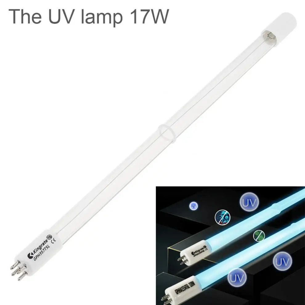 Lampe UV T5 17W, filtre Ultraviolet avec 4 aiguilles à extrémité unique, équipement de stérilisation de l\'air