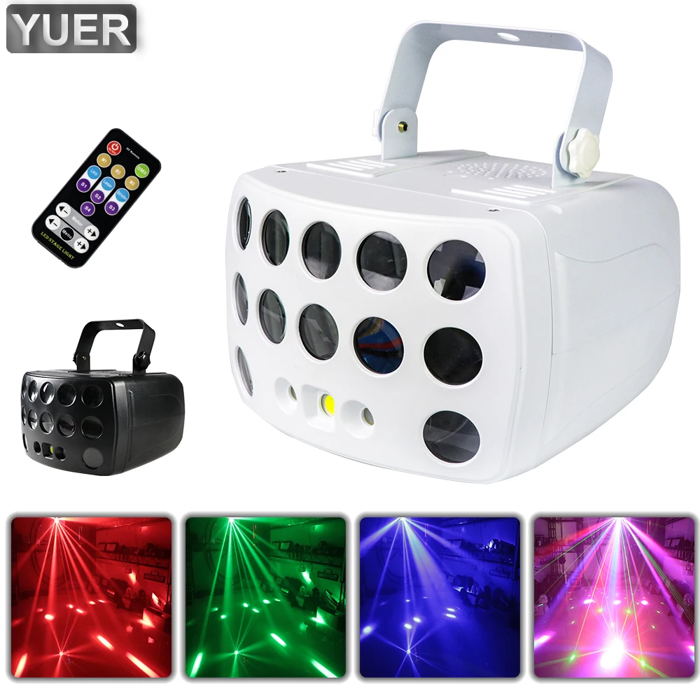 rgbw 4in1 led luzes borboleta dmx512 estagio laser estrelado ceu efeito projetor com controle remoto para discoteca dj baile de formatura festa barra 01