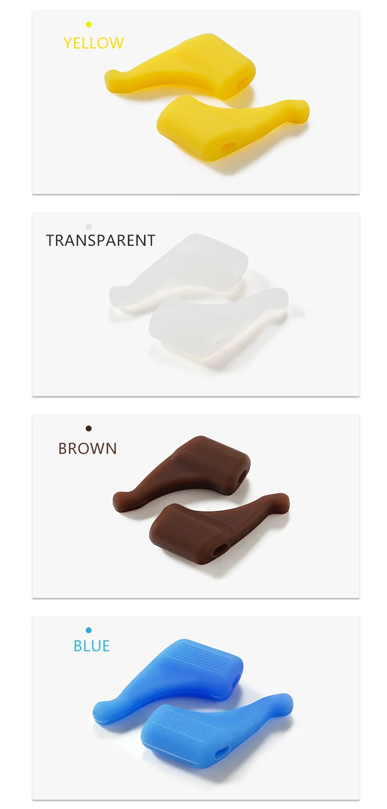 Brillen-Ohrgriff – rutschfeste Gummi-Ohrbügel – weicher, bequemer Anti-Rutsch-Halter, Silikon-Ohrbügel, Halter für Brillen – Detail 5