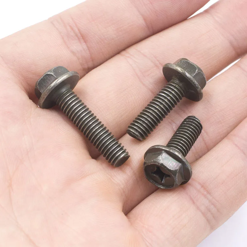 10Pcs 16mm 20mm 25mm Long Bolt For 6mm Nut Car Body Metal Screw Rivet Fastener