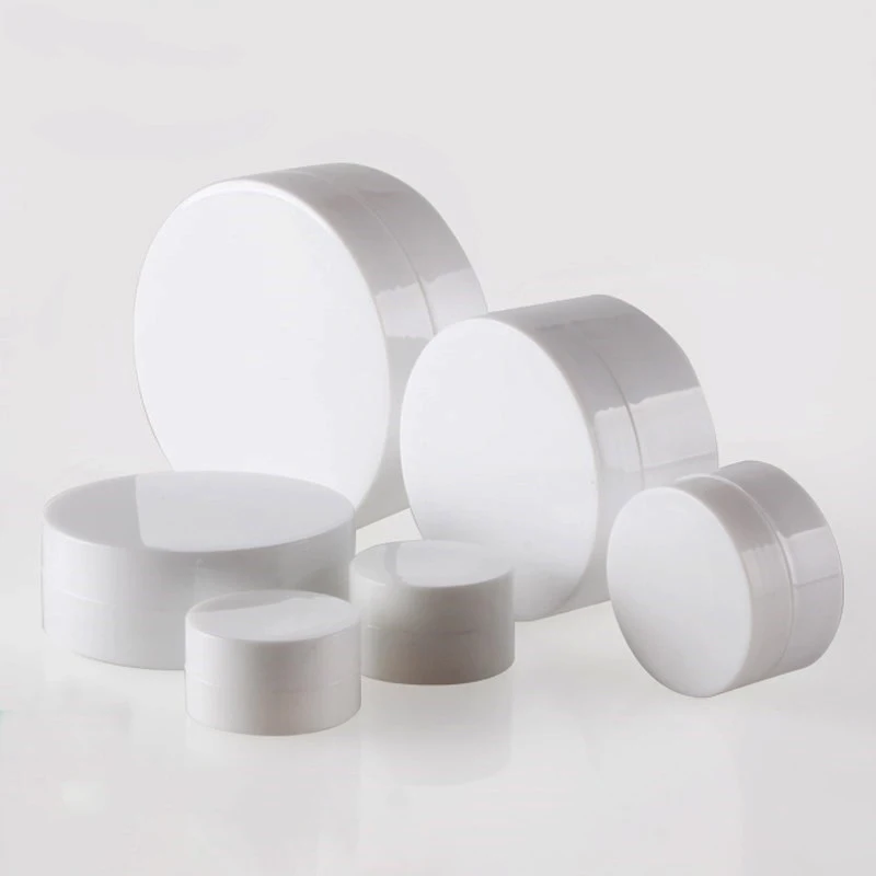 12 Stück Kunststoffbehälter, weißes Kosmetikglas, leer, mit Innendeckel, tragbare Cremeverpackung, Maske, Blechdose, 3 g, 5 g, 10 g, 30 g, 50 g, 100 g