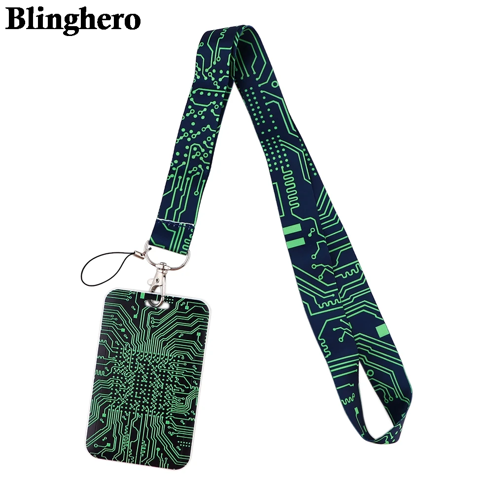 CB444 Computer Motherboard Cartoon Lanyard For Keys Cool Hanging Ropes Phone Badges Holder Neck Straps Best Gift for Women Men