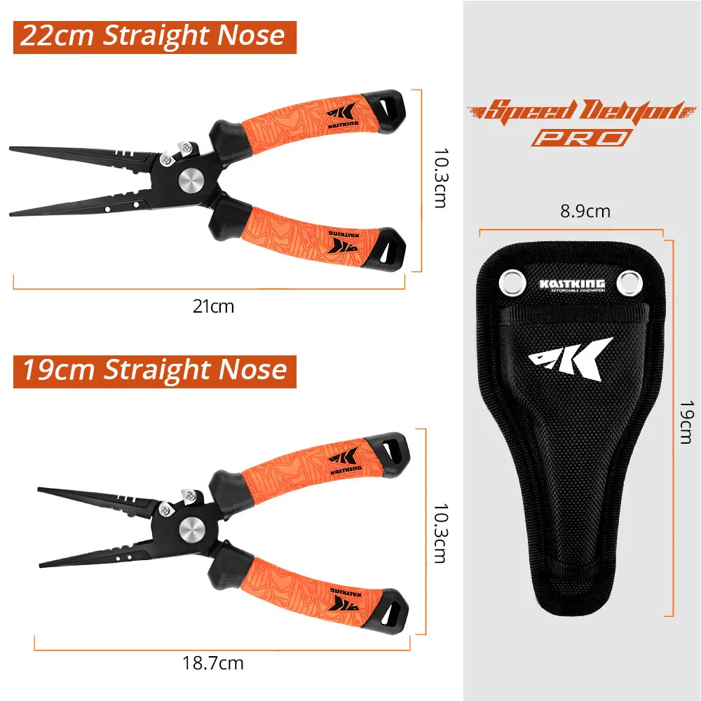 KastKing Speed Demon Pro Fishing Pliers 420 Stainless Steel Fishing Tools Saltwater Fishing Gear Tungsten Carbide Cutters