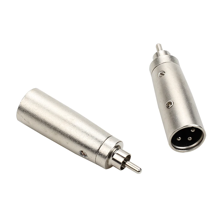 

2Pcs 3Pin XLR male to RCA Male AV male Plug Audio Cable Cord Microphone Adapter Audio Converter Adaptor