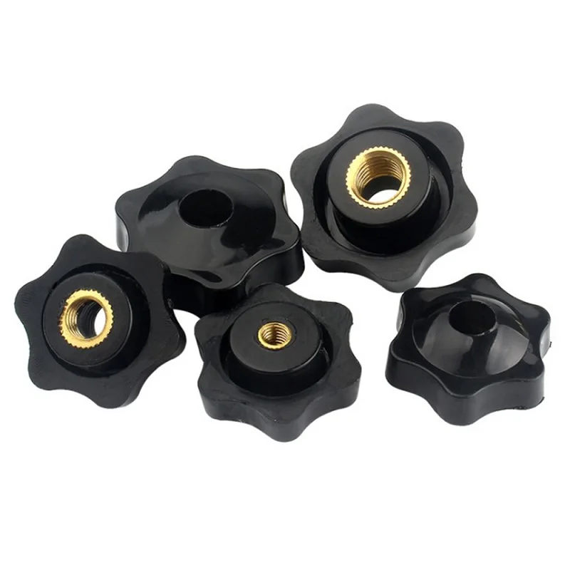 

5PCS High-Quality and durable M5 M6 M8 M10 Plum Bakelite Hand Tighten Nut Handle Thread Star Nut