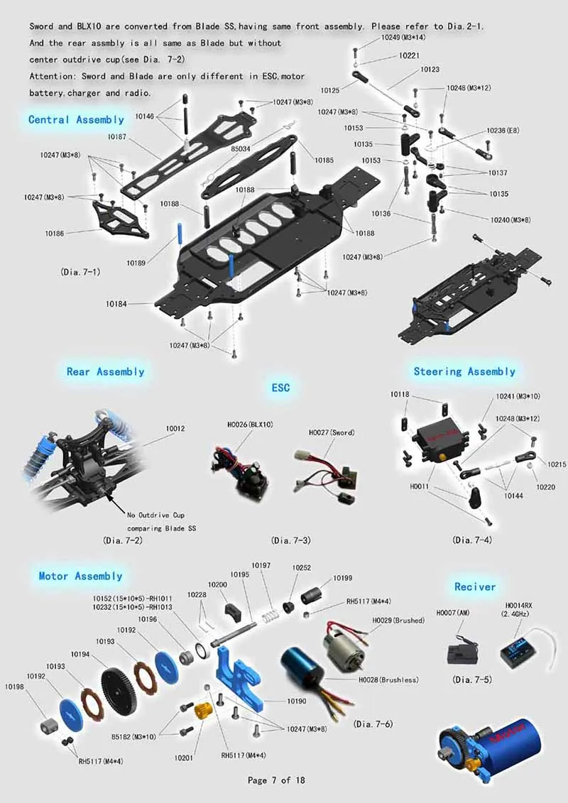 Upgrade Parts For VRX Racing RH1011/RH1013，Fit VRX 10909 10912 10910 10969 10116 10907 10908 10923 10924 10968