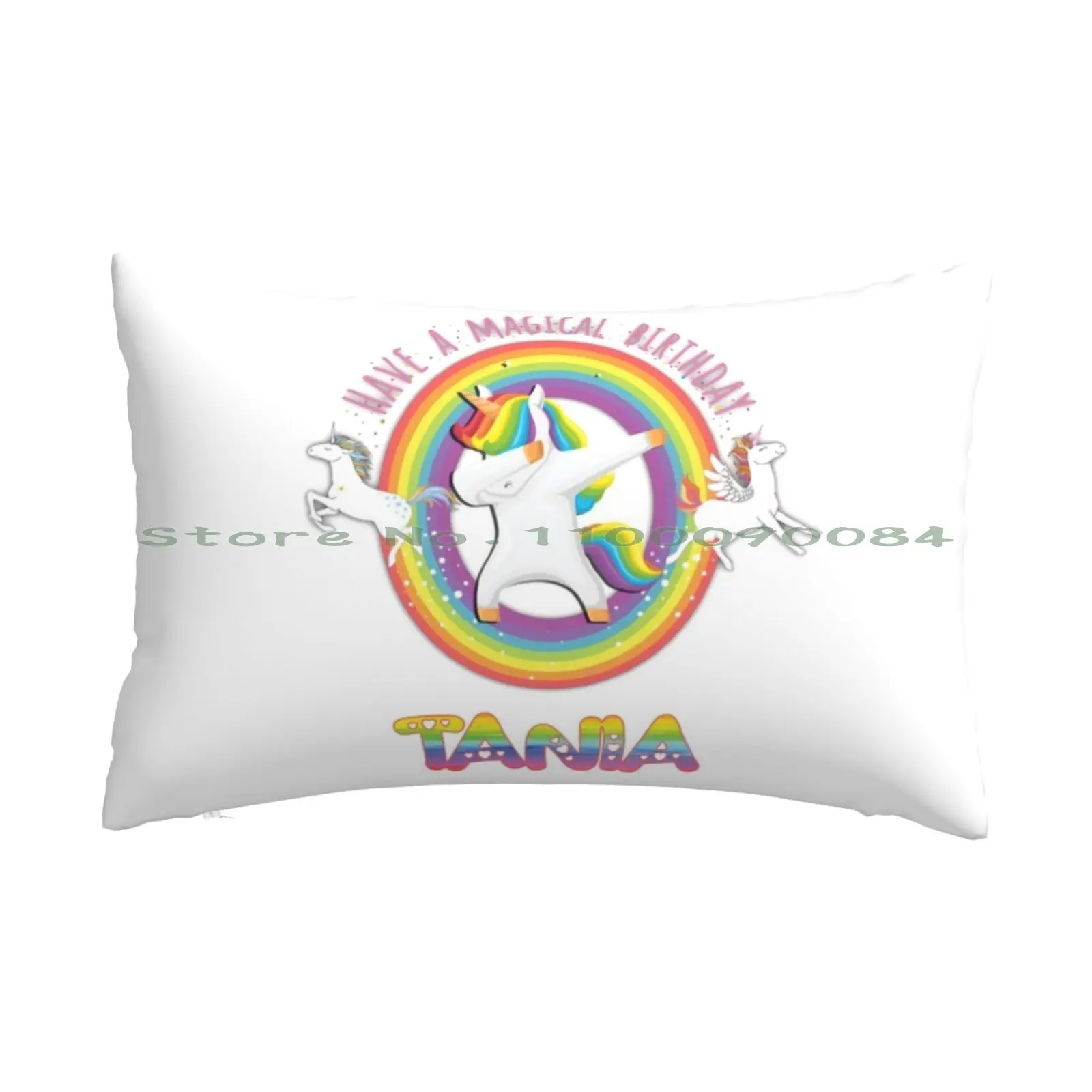 Tania Pink Tania Have A Magical Birthday Unicorn Rainbow Dabbing-Special Personalised Gift For Tania Pillow Case 20x30 50*75